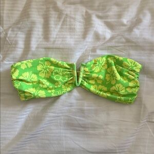kulani kinis aloha lime bandeau bikini top NWOT small
